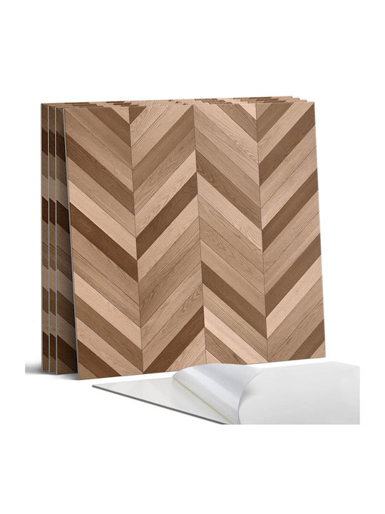 Set Vinyl Fliesen Holzdesign Fischgrät Küche Oder Bad 4x50x50 cm