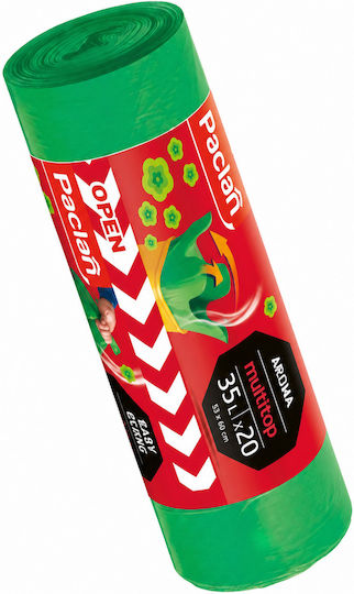 Paclan Aromatische Müllsäcke Kapazität 35lt 56x50cm 20Stück Grüne