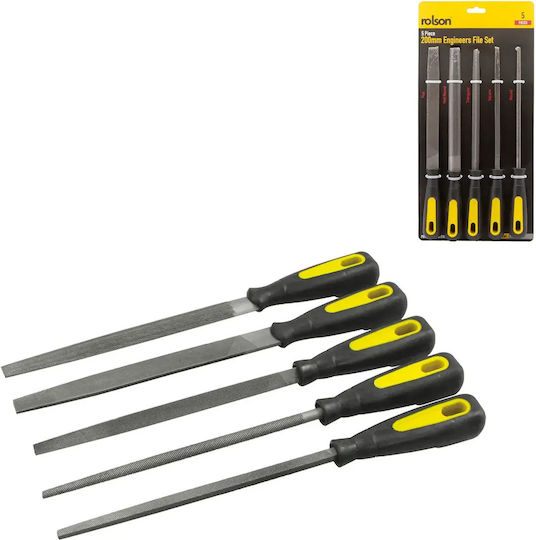 Workshop File Set 200 Mm 5 Pieces Rolson