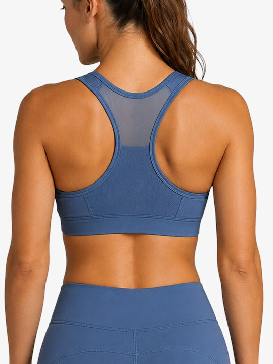 4keeps Women's Athletic Sports Bra Blue / Black