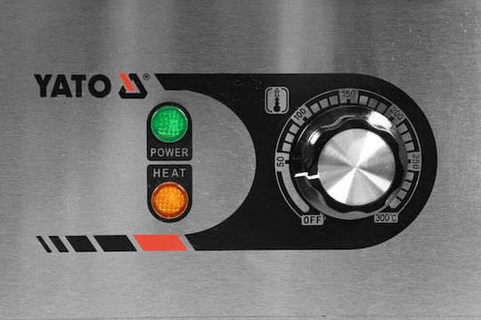 Yato Yg04586 Placă Grill 2/3 Netedă 55 Cm 3000 W Oțel Inoxidabil