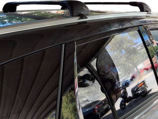 Nordrive Autodachträger aus Aluminium für Suzuki Vitara Citroen CX 5D 2015 mit Dachträgerfüßen und Schloss Schwarz