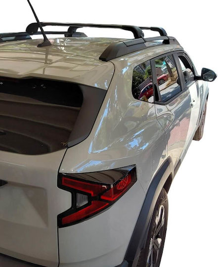 Nordrive Autodachträger Aluminium für Citroen CX Dacia Duster 2024 mit Dachträgerfüßen und Schloss Schwarz