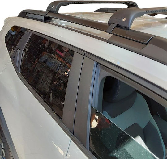 Nordrive Autodachträger Aluminium für Citroen CX Dacia Duster 2024 mit Dachträgerfüßen und Schloss Schwarz