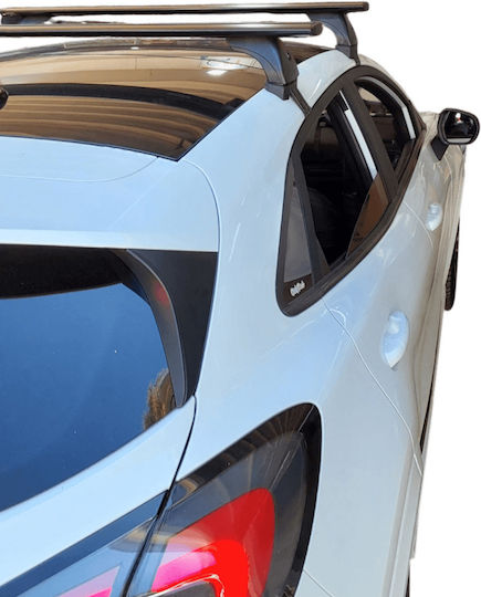 Nordrive Aluminum Car Roof Bars for Ford Puma 2019 Set with Roof Rack Legs and Lock Black