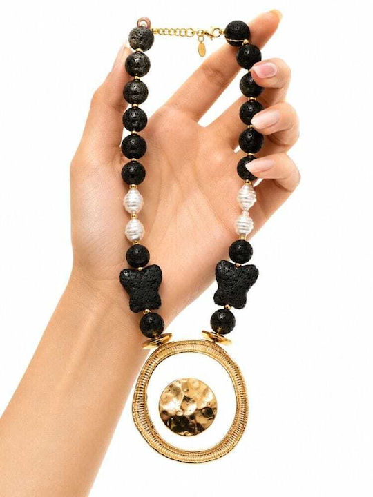 Liva Fashion Geometric Black Necklace