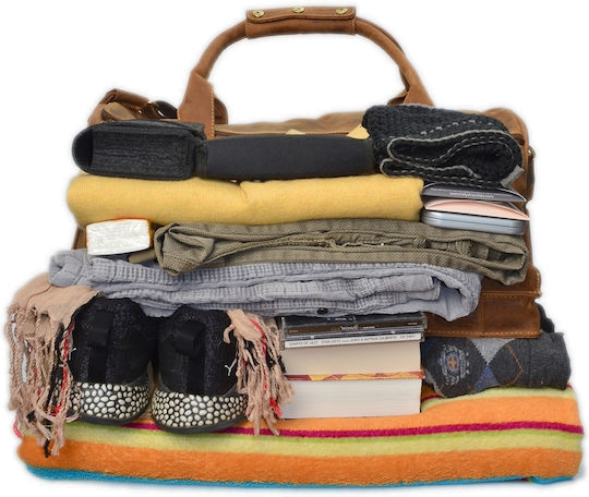 Greenburry Geantă Voiaj Maro din Piele M53xL26xÎ34cm.