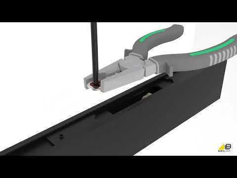 Magnetische Wand-Schiene Mini Track 2c Oberfläche Sandy Weiße Dali 2m