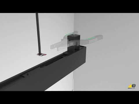 Magnetische Wandmontierte Schiene Mini Track Oberfläche 2c Sandy Schwarze Dali 1m