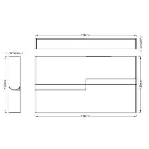 Baris Light LED Commercial Linear Ceiling Lighting 16W Natural White