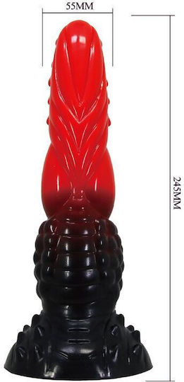 Dragon Dildo με Βεντούζα Κόκκινο