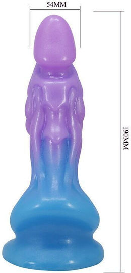 Power Monsters Ρεαλιστικό Dildo με Βεντούζα Μπλε
