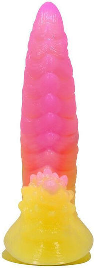 Power Monsters Dildo με Βεντούζα Ροζ