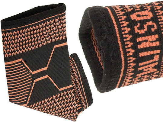 Elastische Knöchelbandagen Kompressions Set 2 Stück Schwarz Orange