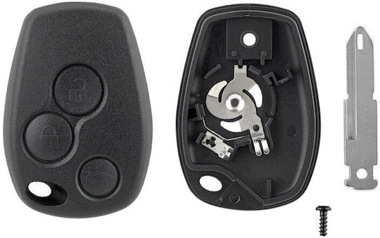 Carcasă Telecomandă Auto 3 Butoane Cu Lamă Compatibilă Dacia Logan Sandero Duster
