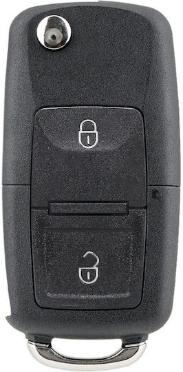 Carcasă Telecomandă Auto 2 Butoane Cu Lamă Compatibil Volkswagen Skoda Seat