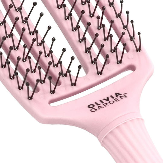Olivia Garden Fingerbrush Care Βούρτσα Μαλλιών Ροζ