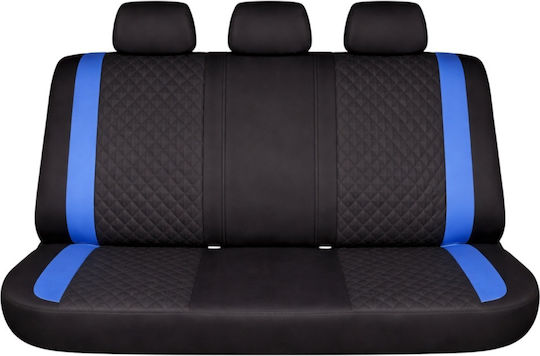 Set Premium De Huse Scaune Auto Model Diamond Drive Design Sportiv Universal Ergonomic Matlasat Piele Ecologica Negru Albastru