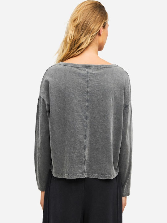 Bluza Damă Bumbac Vintage Gri
