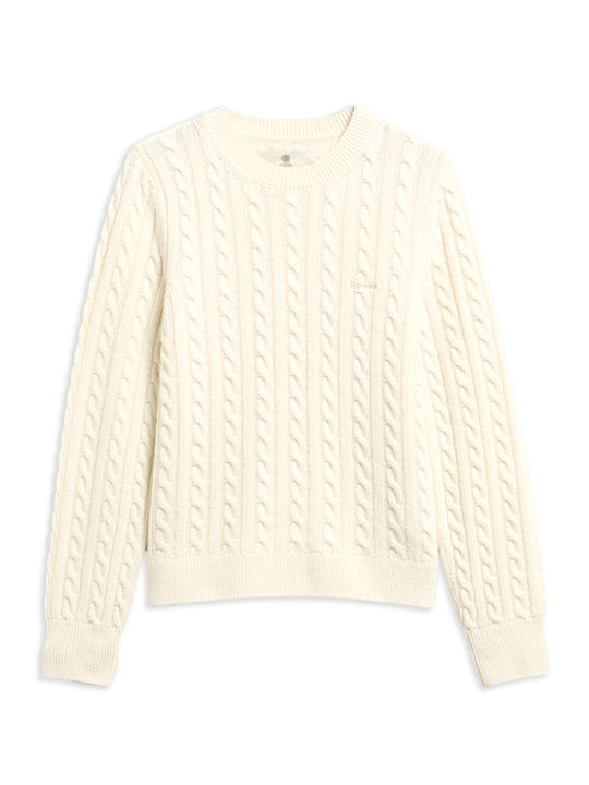 Damen Pullover Wolle Creme