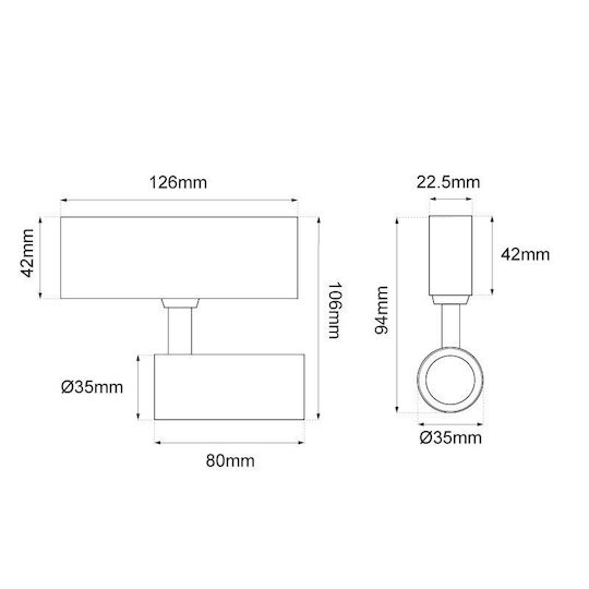 Baris Light LED Commercial Linear Wall Lighting 5W Warm White 30cm