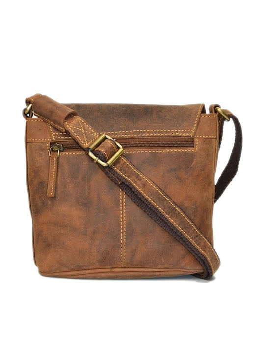 Leder Damen Schultertasche Braun