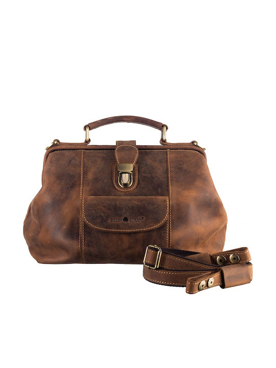 Leather Women's Shoulder Bag Brown