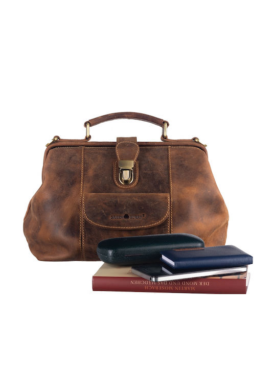 Leather Women's Shoulder Bag Brown