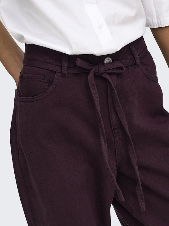 Women's Burgundy Jean Pants