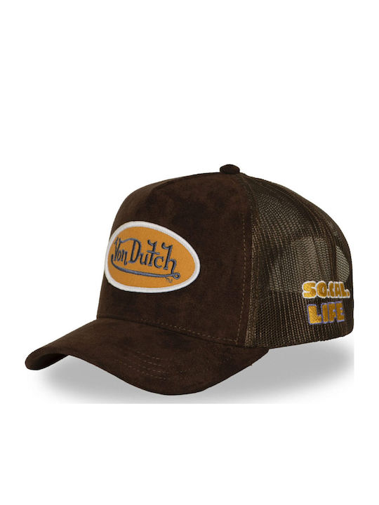 Von Dutch Unisex Καπελο Trucker Καφε Vd 1 Ct Fur 14-brown