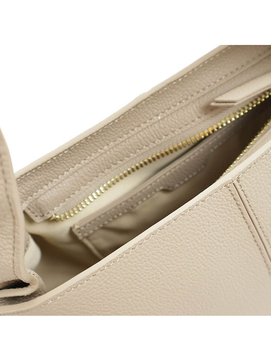 Damentasche aus Leder Taupe