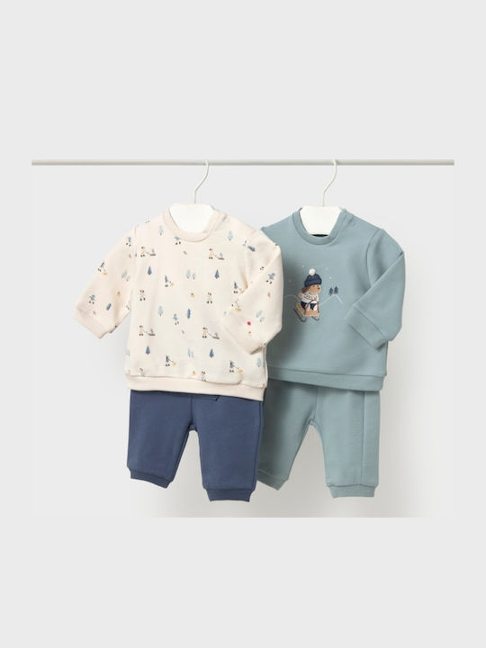 Kids Set with Pants Summer 4 Pieces Blue White
