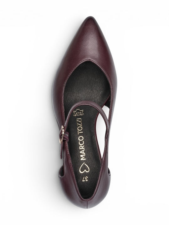 Leder Pumps Burgundisch
