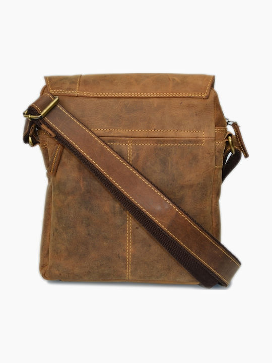 Leder Damen Schultertasche Braun