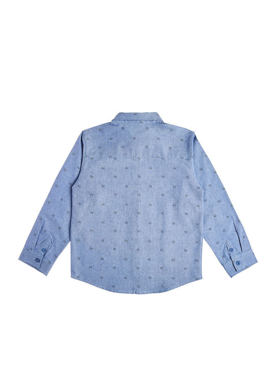 Kids Long-Sleeved Light Blue Shirt