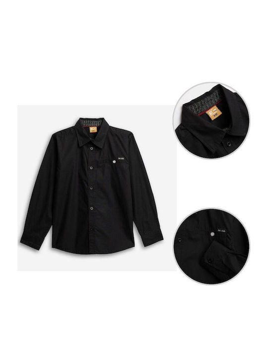 Kinderhemd Langärmelig Denim Schwarz