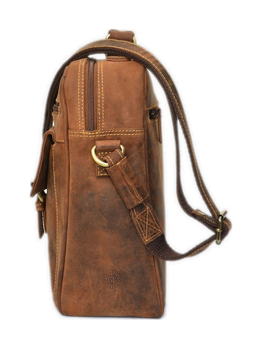 Geantă Bărbătească de Umăr / Tip Crossbody din Piele Maro