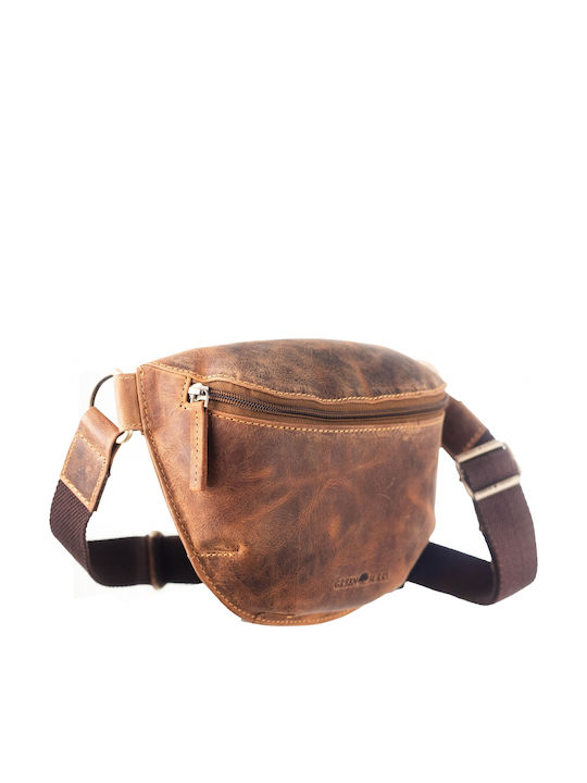 Geantă bărbătească din Piele De Umăr / Tip Crossbody Maro