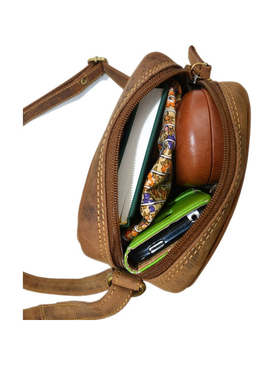 Geantă bărbătească de umăr / crossbody din piele Bej