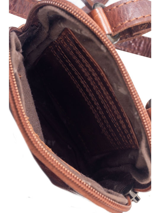 Geantă bărbătească de umăr / crossbody din piele Bej
