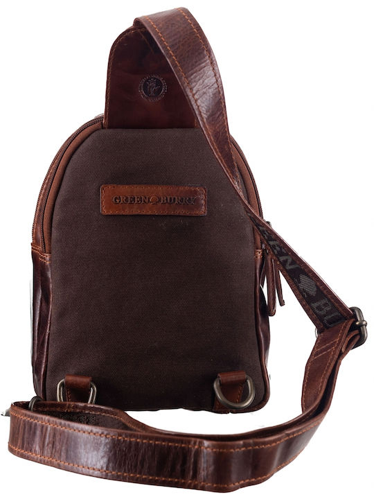 Geantă bărbătească din piele de umăr / tip crossbody Bej