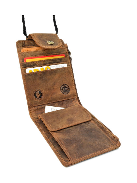 Geantă bărbătească de umăr / tip crossbody din piele maro