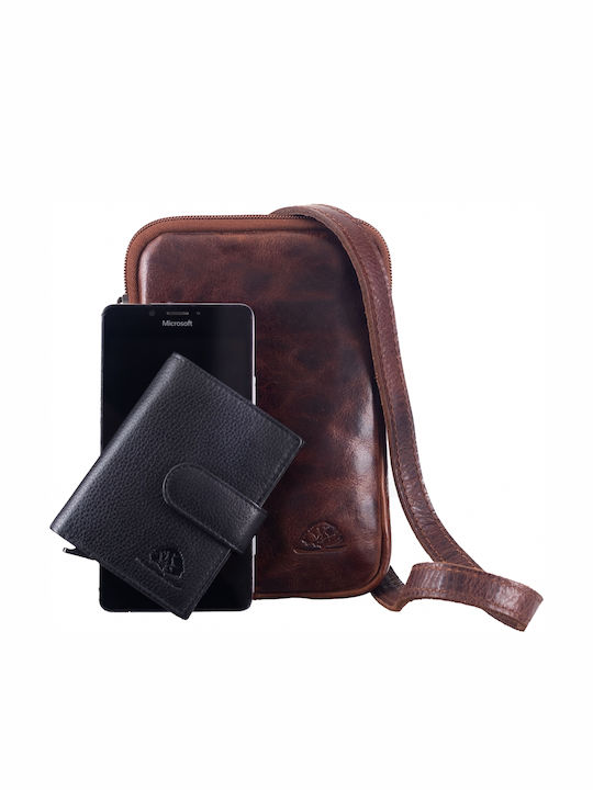 Geantă bărbătească de umăr / crossbody din piele Bej