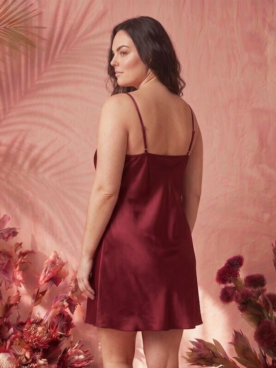 Jumelles Summer Women's Nightgown Burgundy