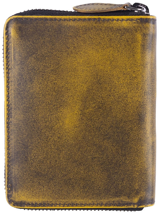 Small Leather Women's Wallet Yellow