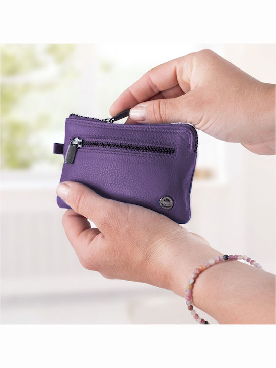 Portofel Dama Mic Din Piele Violet