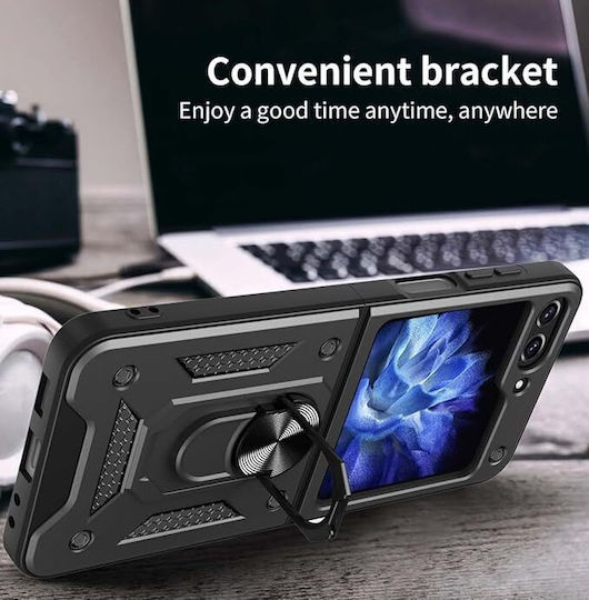 Orso Combo Ringstand Back Cover Μαύρο (Galaxy Z Flip)
