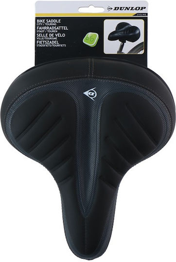 Dunlop Fahrradsattel Schwarz mit Gel 250 x 210 mm