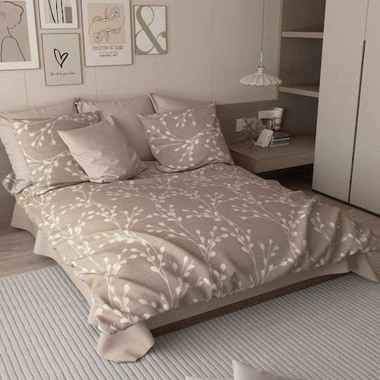 Charalambidis Textiles Salonica Σεντόνι Μονό με Λάστιχο 100x200+30εκ. Μπεζ