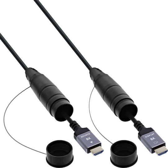 InLine Cablu HDMI 2.1 HDMI male - HDMI male 50m Negru